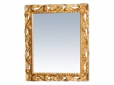 Miroir, long miroir mural rectangulaire, à accrocher au mur, horizontal et vertical, shabby chic, salle de bain, chambre, cadre finition or antique, g