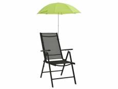 Parasols de chaise de camping 2 pcs vert 105 cm