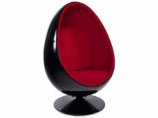 Paris prix - fauteuil design "eggs" 133cm noir & rouge
