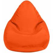 Pouf enfants Chaise de jeu - résistant à l'eau Siège pouf pour enfants avec Repose-pieds pour intérieur et extérieur - Orange(Sac a Pouf) - Loft 25
