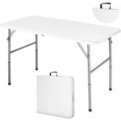 Relax4life - Table Pliante en Blanc Table d'Appoint