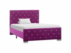 Splendide lits et accessoires serie yamoussoukro cadre de lit violet tissu 100x200 cm