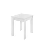 Table à rallonge effet bois blanc 84x67 cm