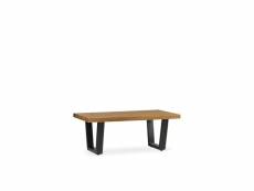 Table basse bois metal marron 120x60x40cm - bois, métal