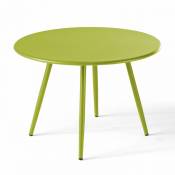 Table basse ronde en métal vert - Palavas - Vert