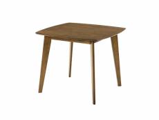 Table carrée julio 4 personnes en bois foncé 90 cm