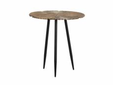Table d'appoint or/noir - ginko taille s - l 40 x l 40 x h 43 - neuf