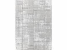 Tapis scandinave industriel - gris et blanc - 120 x