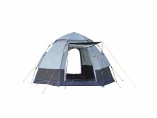 Tente pop up montage instantané - tente de camping 3-4 pers. - 2 grandes portes - dim. 2,6l x 2,6l x 1,5h m fibre verre polyester oxford noir gris