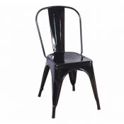 Ventemeublesonline - chaise lank industrielle noire