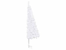 Vidaxl arbre de noël artificiel d'angle avec led blanc 240 cm pvc