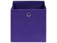 Vidaxl boîtes de rangement 10 pcs violet 32x32x32 cm tissu 288355