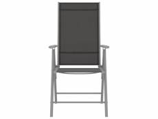 Vidaxl chaises de jardin pliables 4 pcs textilène noir