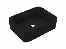 Vidaxl lavabo de luxe noir mat 41x30x12 cm céramique