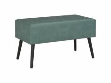 Vidaxl table basse vert marine 80x40x46 cm similicuir
