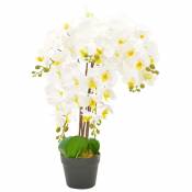 Vidaxl vidaXL Plante artificielle avec pot Orchidée Blanc 60 cm