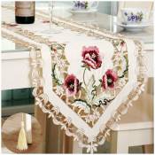 Vintage européen fleur dentelle chemin de Table élégant coureurs armoire salle à manger Table décoration 40150cm