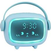 Xinuy - Réveil Enfants Réveil Numérique Pour Enfants Pour Filles Garçons Horloge Numérique Réveil Ange Réveil Réveil (bleu)