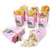 40 pièces sacs à pop-corn sirène Boîte à pop-corn sacs de fête en carton Fei Yu