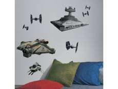 9 stickers vaisseaux empire et rebel star wars