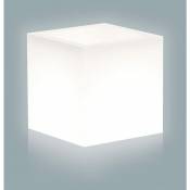 Accueil vase cube lumineux cm. 40X40X40H blanc