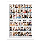Affiche 50x70 cm - Wes Anderson Characters - Olivier