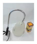 Applique polycarbonate tige courbée spéciale miroir réflecteur fleur avec ampoule flamme 60W E14 230V don Flos AB039071