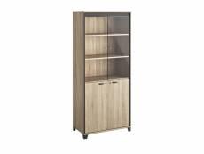 Armoire 2 portes vitrees 2 portes pleines mambo made in france gami
