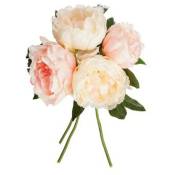 Atmosphera - Bouquet de Fleurs 4 Pivoines 30cm Rose