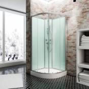 Cabine de douche intégrale arrondie Ibiza Schulte 90 x 90 cm