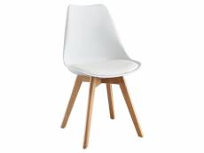 Chaise Stockholm | Lot de 4 chaises | Blanc | Design