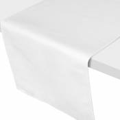 Chemin de table diabolo traité téflon 45x150 cm - Blanc