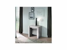 Console extensible 4 allonges bois blanchi - tino -
