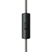 Creative Cables - Interrupteur cylindrique unipolaire à bascule avec borne de terre Noir - Noir