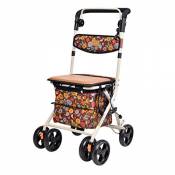 Creative Light- Old Man Shopping Cart Pliant Portable Old Man Trolley Peut s'asseoir Shopping Walker