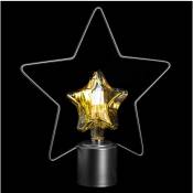 Déco Intérieure Étoile lumineuse à LED en métal - Argenté - Feeric Christmas