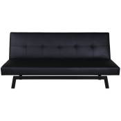 Ebuy24 - Bodil canapé-lit simili cuir pu noir.