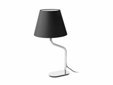 Faro eterna - lampe de table ronde conique noire, e27