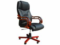 Fauteuil de bureau chaise siège noir ergonomique luxe