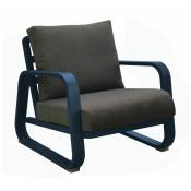 Fauteuil détente Antonino sofa en aluminium/coussins - bleu/gris - Proloisirs