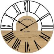 Horloge Clovis en bois & métal D70cm Atmosphera créateur