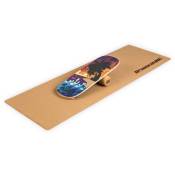 Indoorboard Classic planche d'équilibre + tapis + rouleau bois / liège rouge