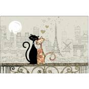 Kiub - Set de table beige chats amoureux à Paris 43 cm