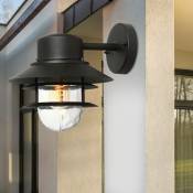 Lampe d'extérieur lanterne applique inox noir h 23,6 cm 1 flamme lampe de jardin