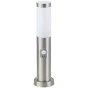 Lampe de table lampadaire de la lampe torche extérieure Inox acier inoxydable métal couleur plastique / blanc Ø11cm B: 12,6cm H: 45cm avec capteur