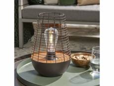 Luxform lampe à led de table de jardin chelsea cuivre et marron