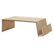 Meubletmoi - Table basse en bois design moderne porte-revues intégré - ekos