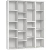 Miliboo - Bibliothèque design en bois blanc L149 cm