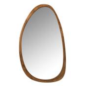 Miroir ovale contour en bois