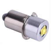 Mise à niveau de l'ampoule de lampe de poche led, 5W 6-24V P13.5S Pièce de rechange d'ampoule de lampe de poche haute luminosité led Lampe de travail